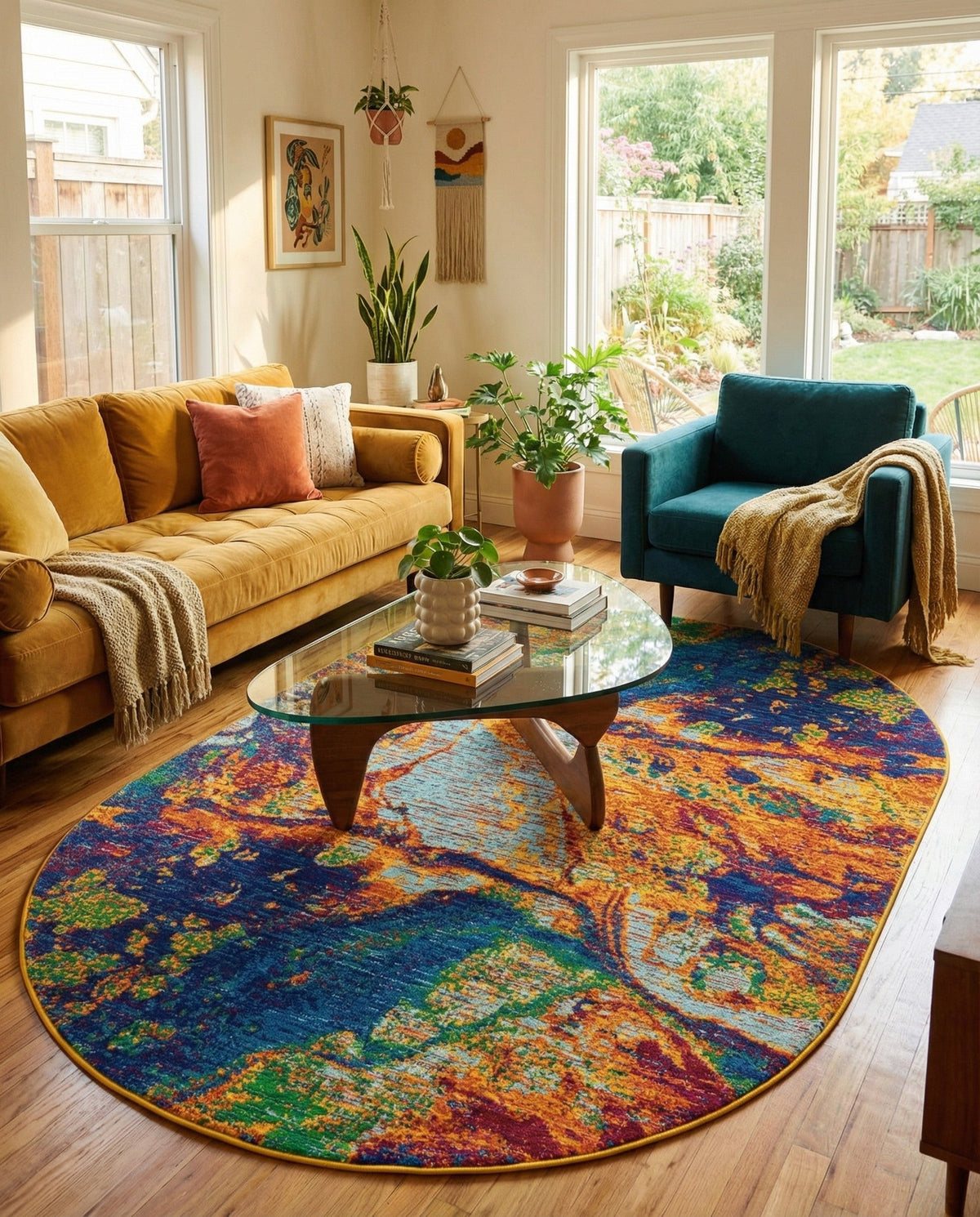 Caribbean Cove Collection Area Rug -  Bequia Oval Multi  lifestyle 39