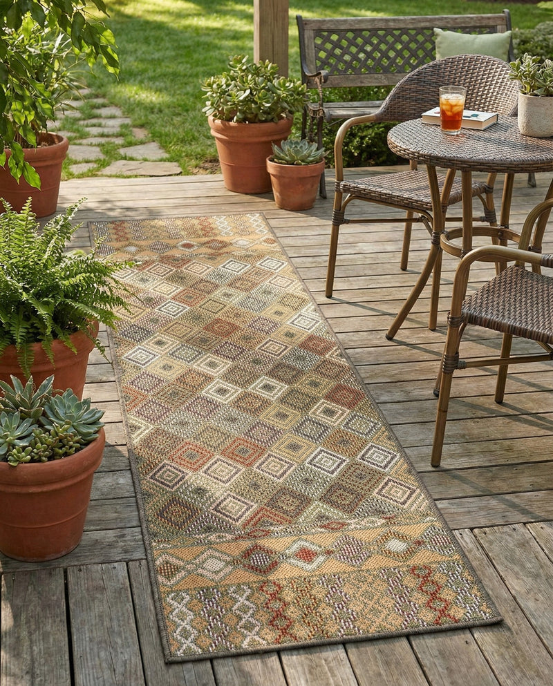 Coastal Terrace Collection Area Rug -  Pelican Runner Multi  lifestyle 40