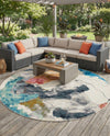Urban Terrace Collection Area Rug -  Arbor Round Multi  lifestyle 33