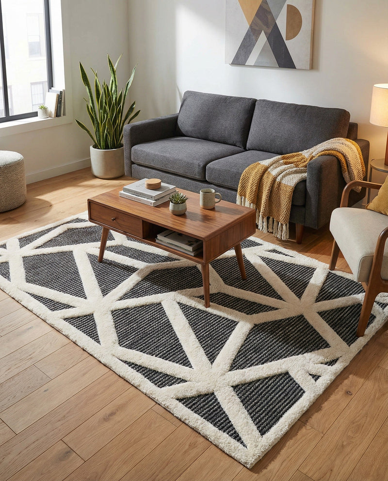 Monochrome Collection Area Rug -  Onyx Rectangle Gray  lifestyle 21