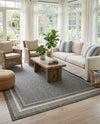 Terrace Fringe Collection Area Rug - Veranda (Black) Rectangle Black  lifestyle 4