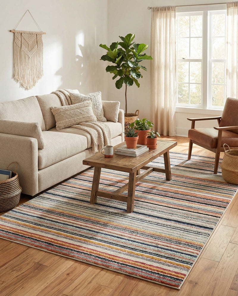 Marrakech Mosaic Collection Area Rug - Casablanca Rectangle Ivory  lifestyle 5