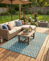 Savannah Pergola Collection Area Rug -  Pergola (Teal) Rectangle Teal  lifestyle 5