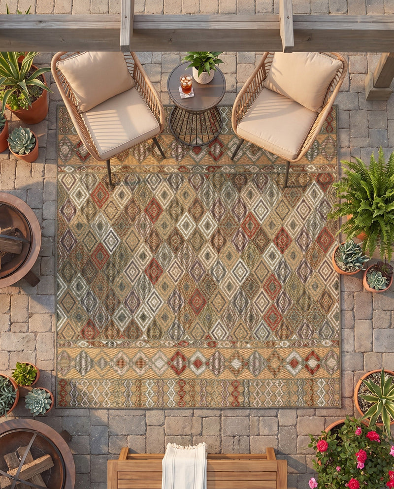 Coastal Terrace Collection Area Rug -  Pelican Square Multi  lifestyle 63