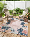 Seaside Blooms Collection Area Rug - Haven Rectangle Pink  lifestyle 5