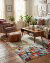 Chromatic Oasis Collection Area Rug -  Blush Rectangle Multi  lifestyle 13