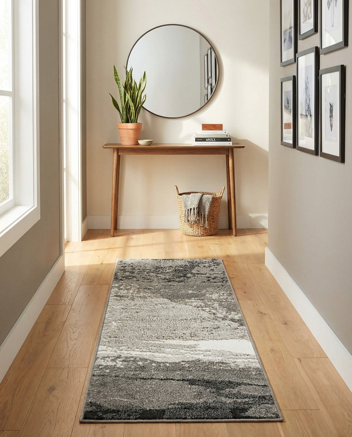 Copenhagen Edge Collection Area Rug - Nyhavn Runner Black  lifestyle 112