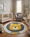 Wonder Tykes Collection Area Rug -  Festive. Round Ivory  lifestyle 9