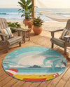 Seaside Haven Rugs Collection Area Rug -  Dockside Round Multi  lifestyle 61
