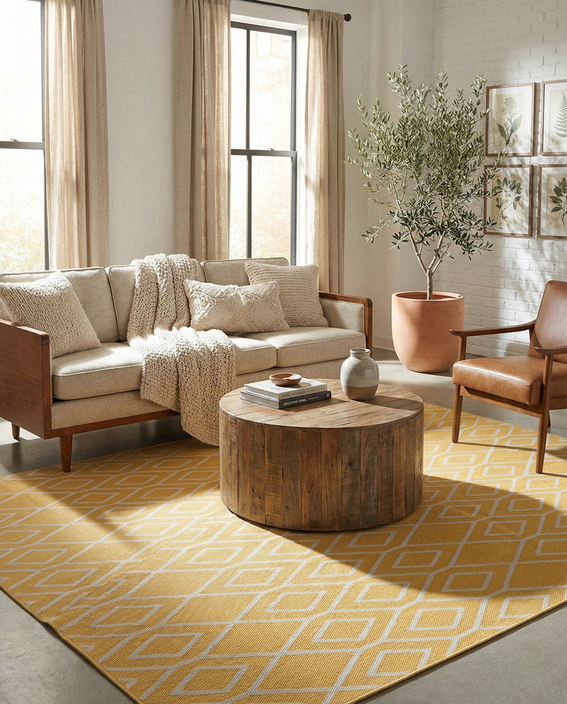 Urban Oasis Rugs Collection Area Rug -  Boulevard (Yellow Ivory) Rectangle Yellow Ivory  lifestyle 5