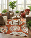 Urban Terrace Collection Area Rug -  Deck Rectangle Terracotta  lifestyle 12