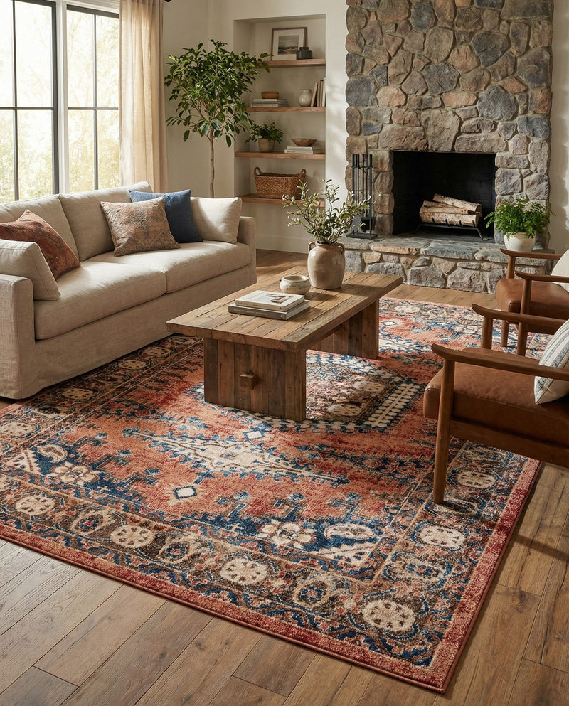 Eden Oasis Collection Area Rug -  Refuge (Terracotta) Rectangle Terracotta  lifestyle 8