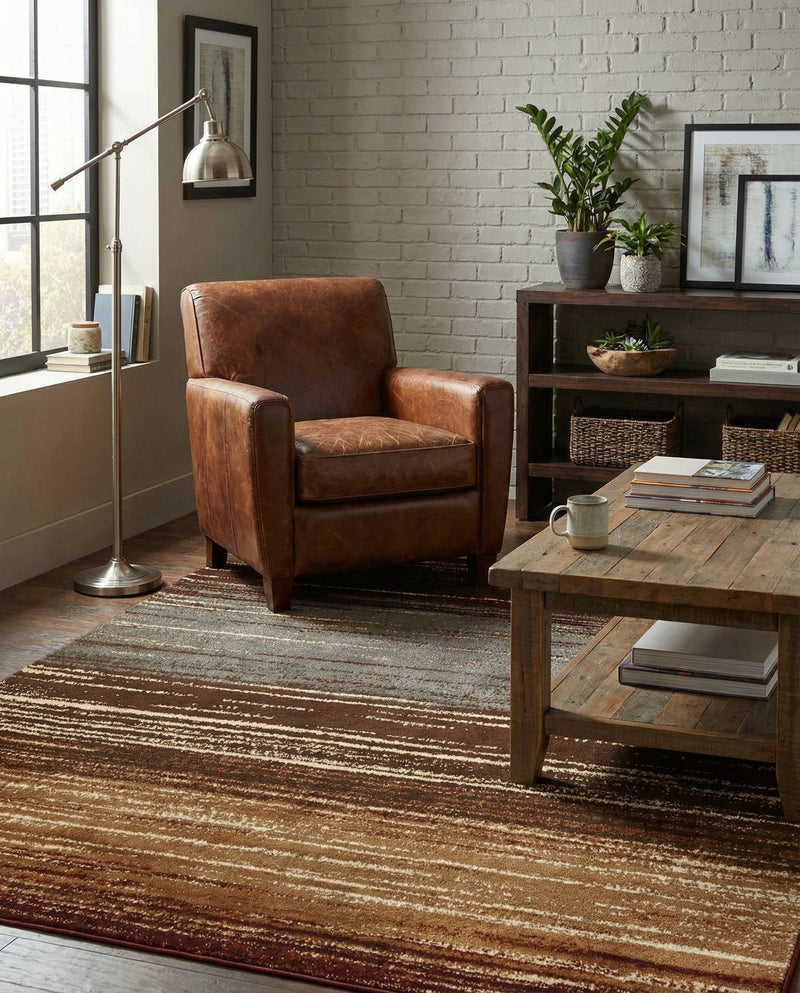 Bistro Lounge Collection Area Rug -  Cortado Square Beige  lifestyle 56