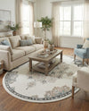 Beverly Grove Collection Area Rug - Melrose (Ivory) Oval Ivory  lifestyle 70