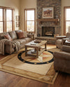 Frontier Trails Collection Area Rug - Redwood Rectangle Ivory Brown  lifestyle 11
