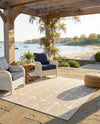 Seaside Haven Rugs Collection Area Rug - Sapphire (Gray) Square Gray  lifestyle 19