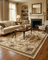 Versailles Elegance Collection Area Rug -  Louveciennes (Cream) Rectangle Cream  lifestyle 26