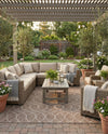 Savannah Pergola Collection Area Rug -  Pavilion (Brown) Rectangle Brown  lifestyle 8