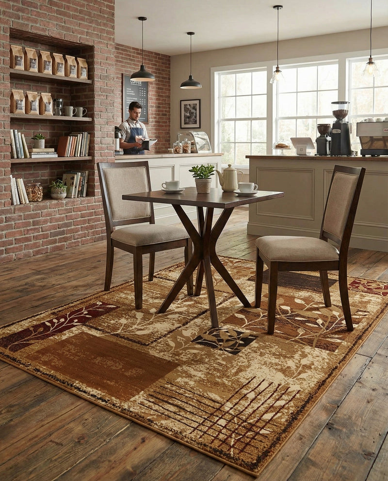 Bistro Lounge Collection Area Rug -  Affogato Rectangle Beige  lifestyle 25