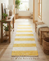 Tassel Trail Collection Area Rug - Pathway (Yellow and Ivory) Runner Yellow and Ivory  lifestyle 37