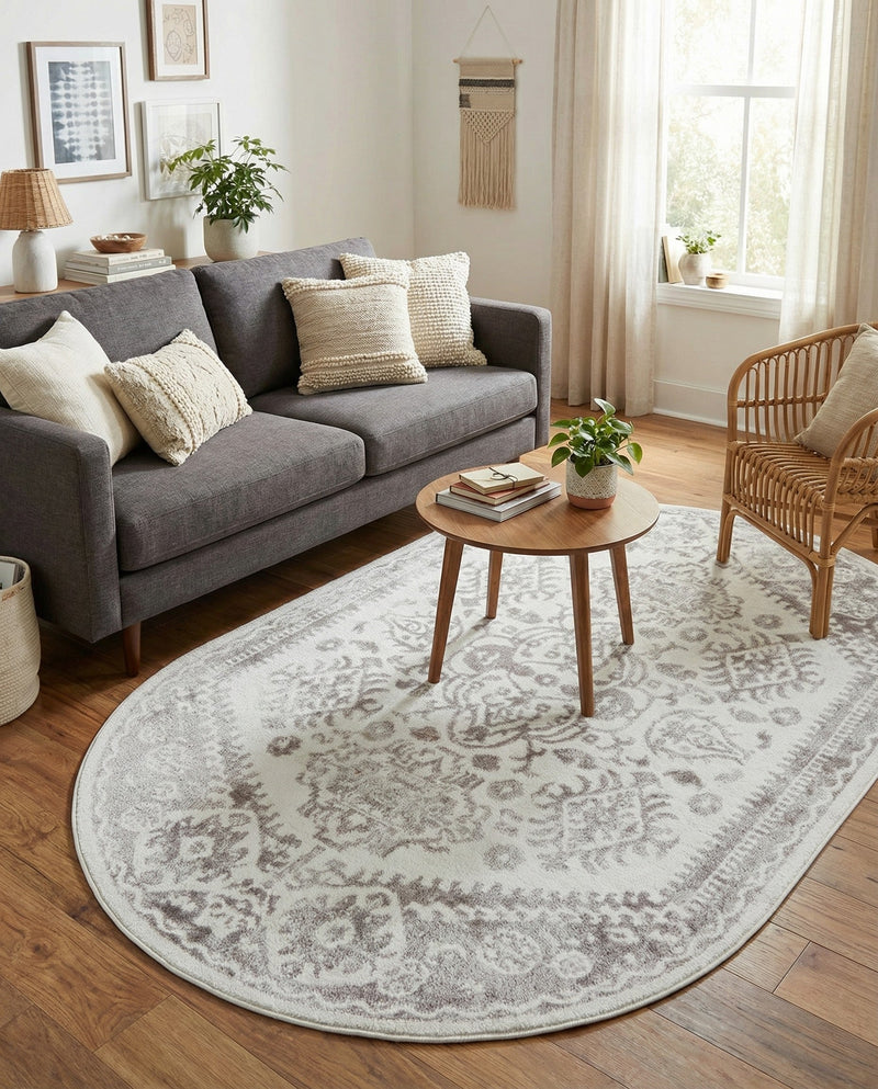 Cambridge Classics Collection Area Rug -  Fitzwilliam (Cream) Oval Cream  lifestyle 70