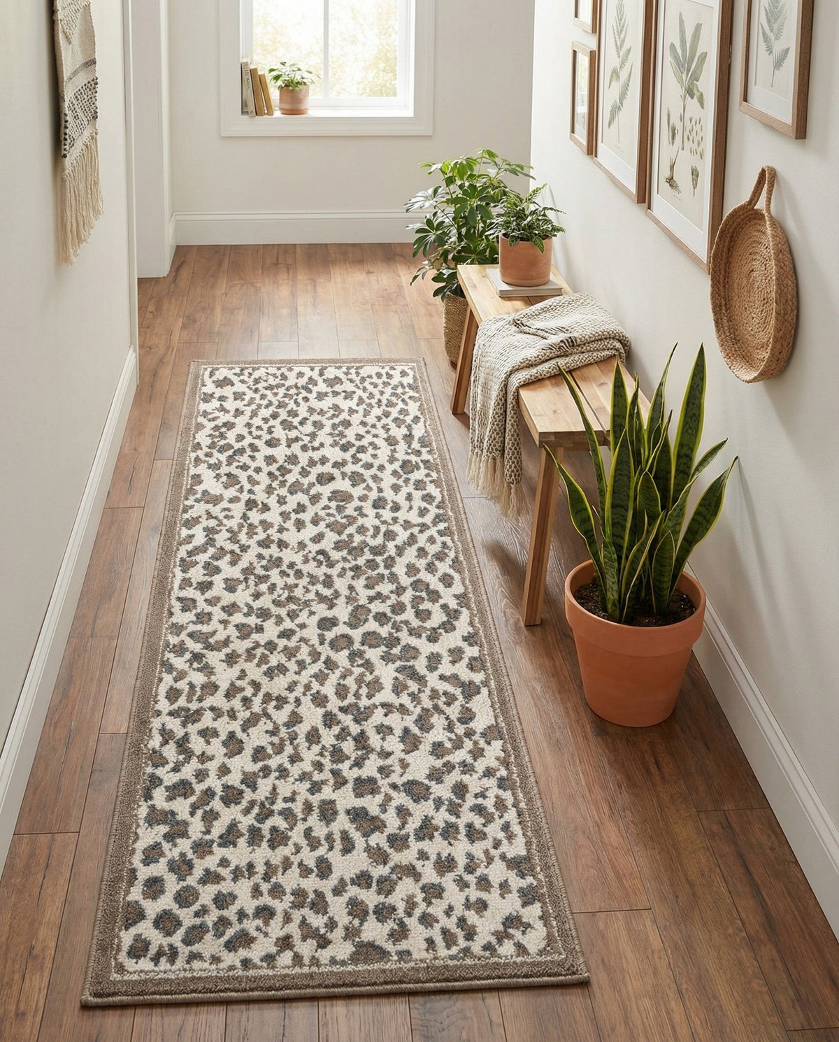 Savannah Sojourn Collection Area Rug - Serengeti Runner Brown  lifestyle 134