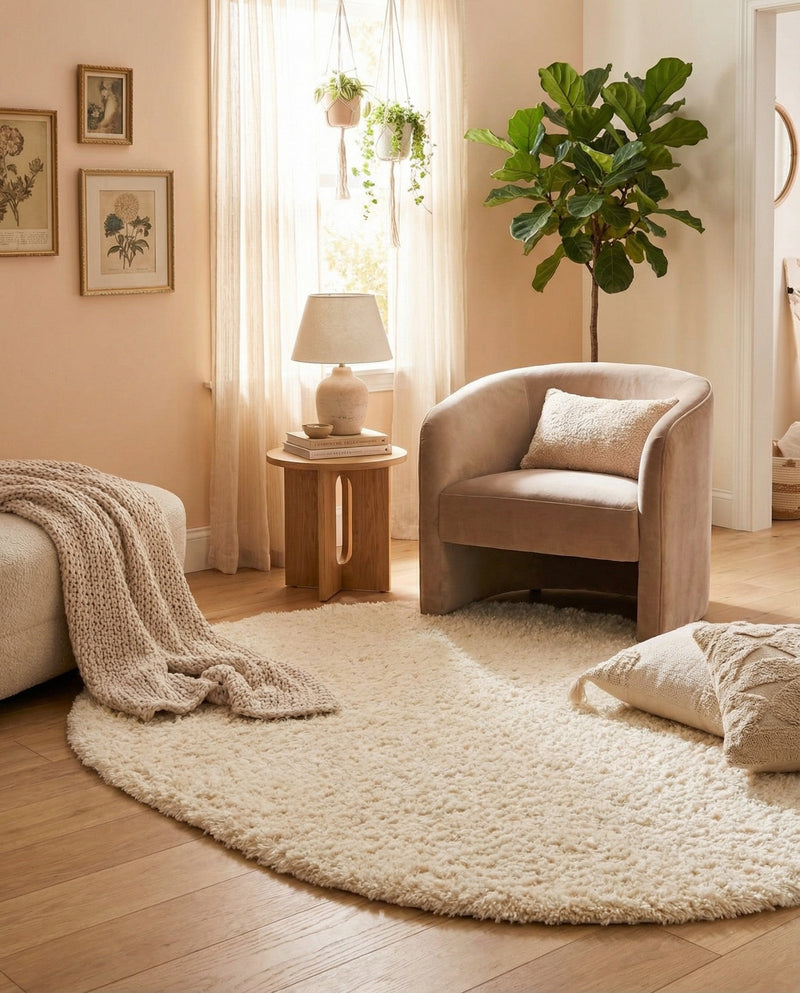 Majestic Manor Collection Area Rug - Versailles (Bone) Oval Bone  lifestyle 35