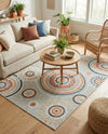 Seaside Blooms Collection Area Rug -  Eden Rectangle Gray  lifestyle 57