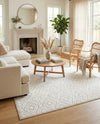 Sanctuary Retreat Collection Area Rug -  Oasis Rectangle Snow White  lifestyle 16