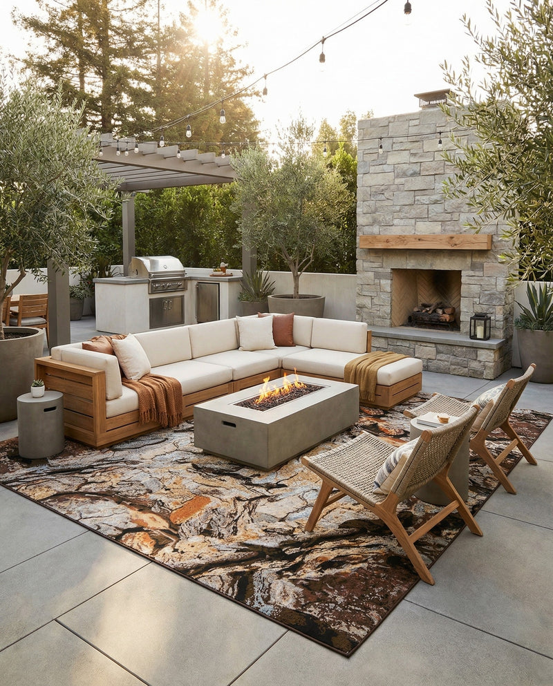 Urban Terrace Collection Area Rug -  Horizon Rectangle Multi  lifestyle 15