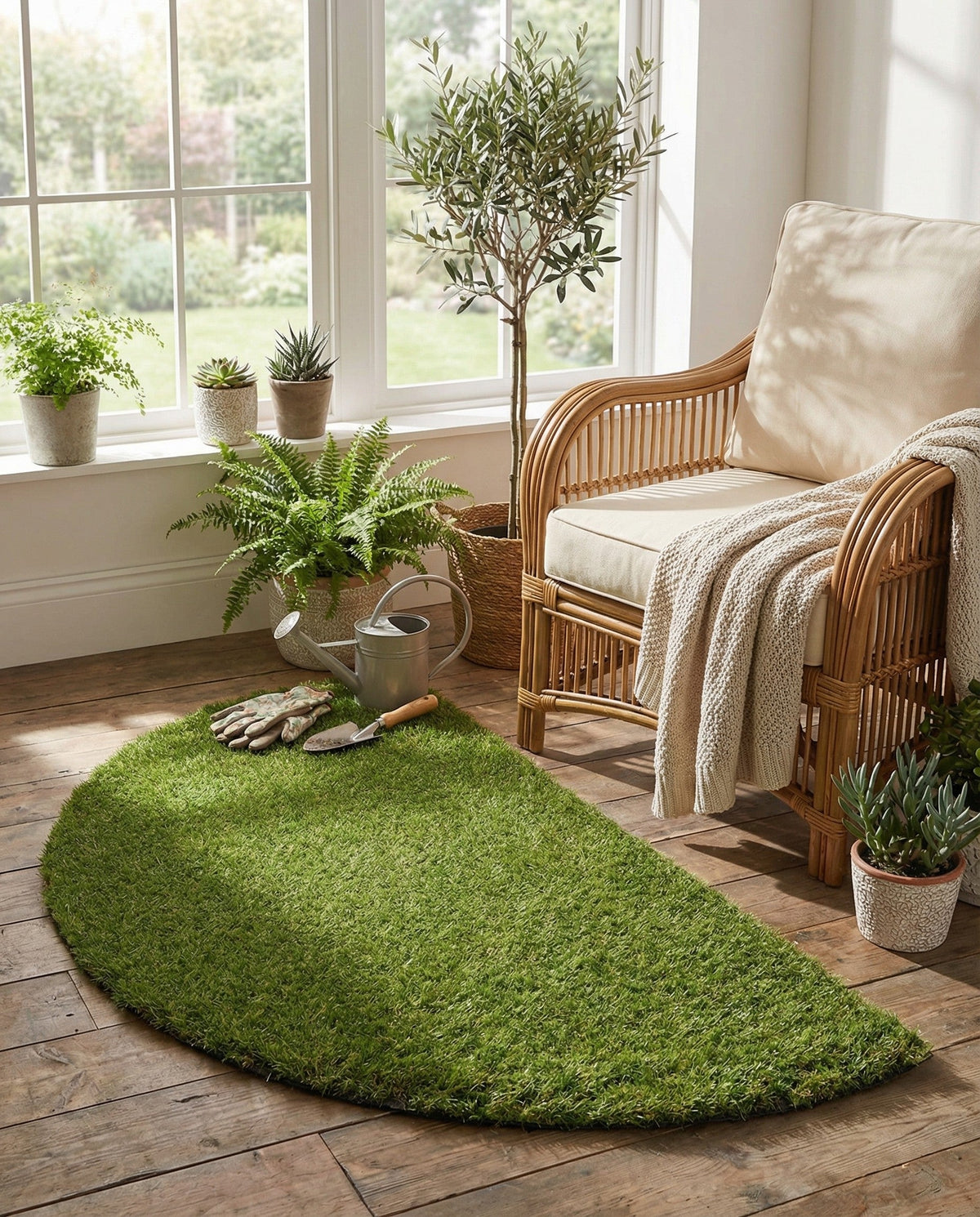 Meadow Retreat Collection Area Rug - Glen Hearth Green  lifestyle 113