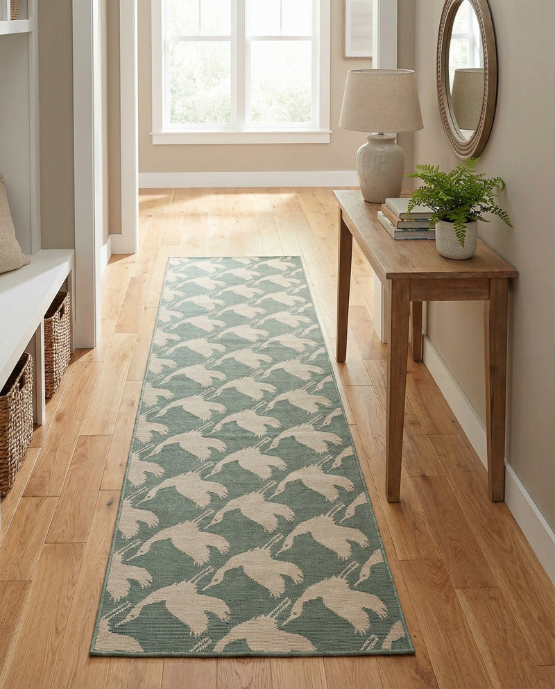 Seaside Haven Rugs Collection Area Rug -  Pelican Runner Stone Blue  lifestyle 46