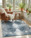 Aegean Elegance Washables Collection Area Rug -  Naxos Rectangle Navy Blue  lifestyle 10