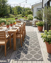 Savannah Pergola Collection Area Rug - Arbor (Black) Runner Black  lifestyle 25