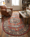 Eden Oasis Collection Area Rug -  Refuge (Terracotta) Oval Terracotta  lifestyle 56