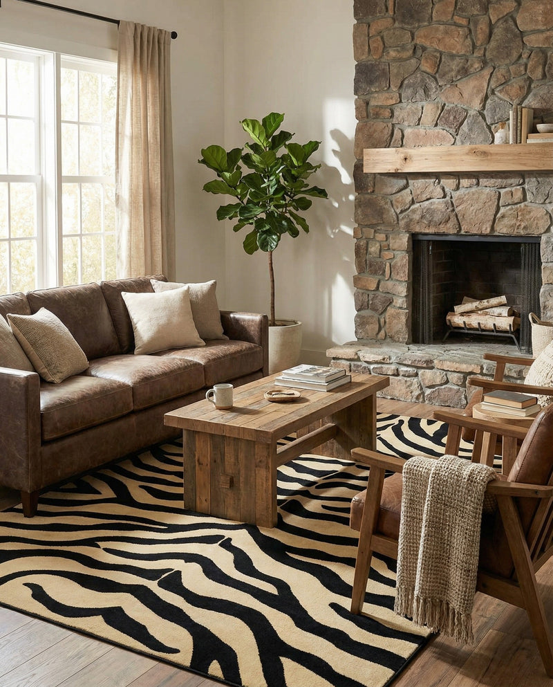 Savannah Sojourn Collection Area Rug -  Kilimanjaro Rectangle Cream  lifestyle 8