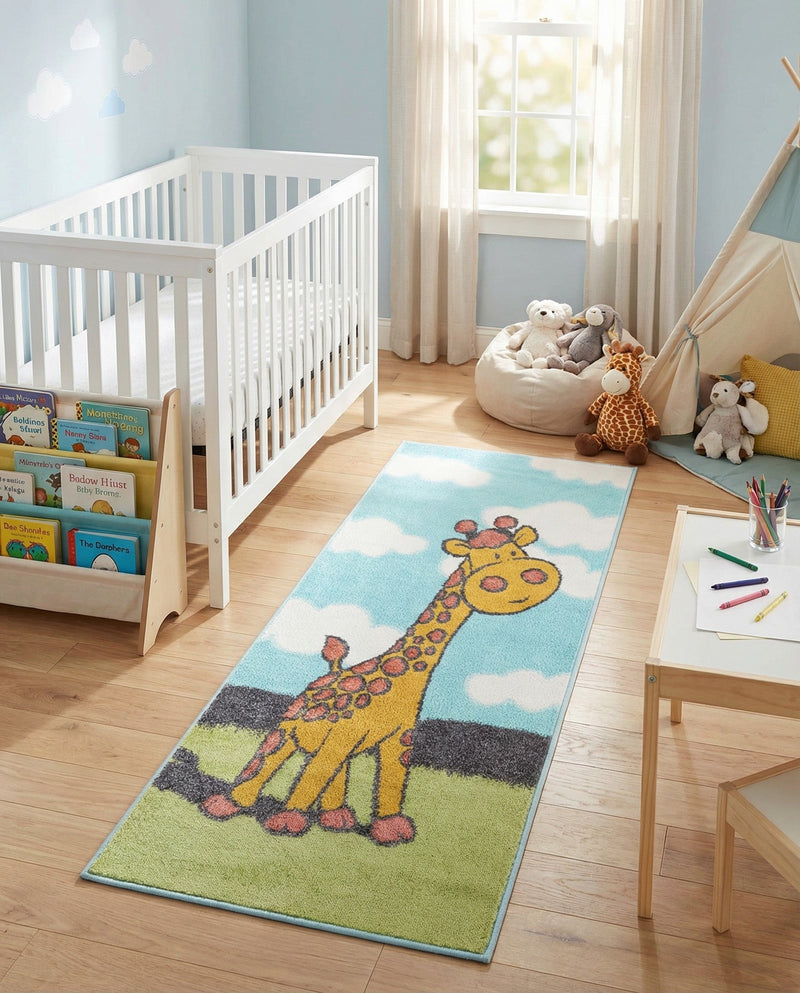 Wonder Tykes Collection Area Rug -  Frolic Runner Blue  lifestyle 40