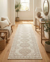 Savannah Elegance Collection Area Rug -  Tybee (Ivory) Runner Ivory  lifestyle 72