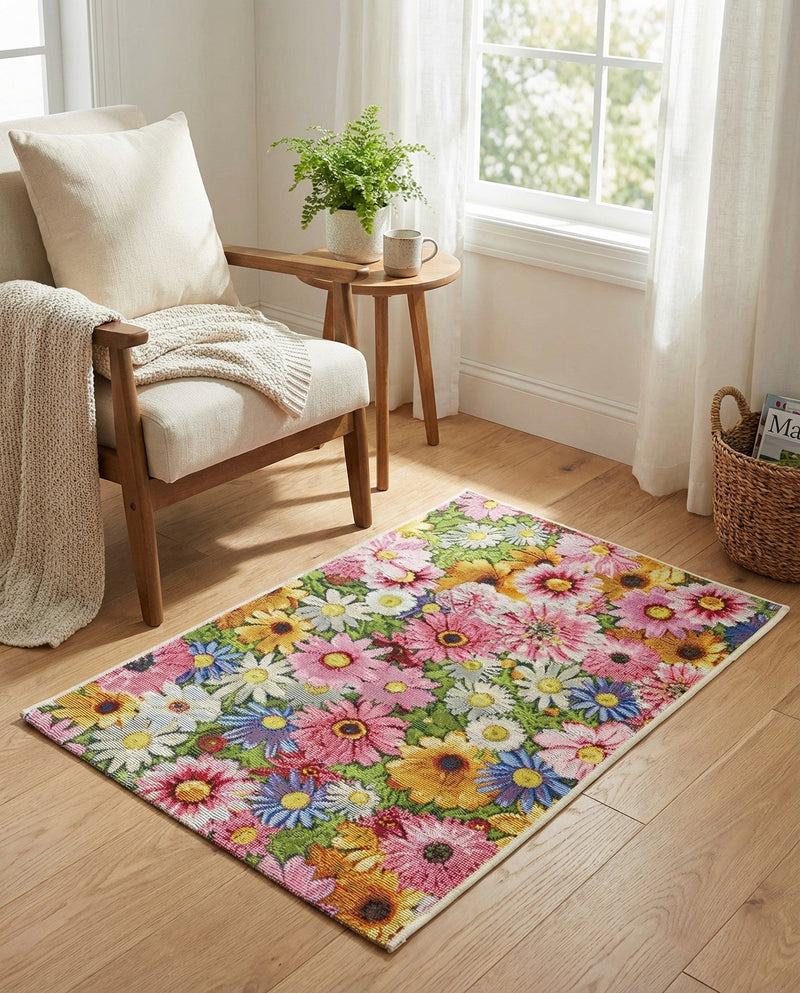 Seaside Blooms Collection Area Rug -  Marseilles Rectangle Multi  lifestyle 32