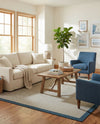 Terrace Fringe Collection Area Rug - Oceanside Rectangle Navy Blue  lifestyle 35