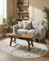 Adriana Terrace Collection Area Rug -  Positano (Ivory) Oval Ivory  lifestyle 59