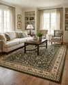 Isfahan Elegance Collection Area Rug - Naghsh-e Jahan (Green) Rectangle Green  lifestyle 36