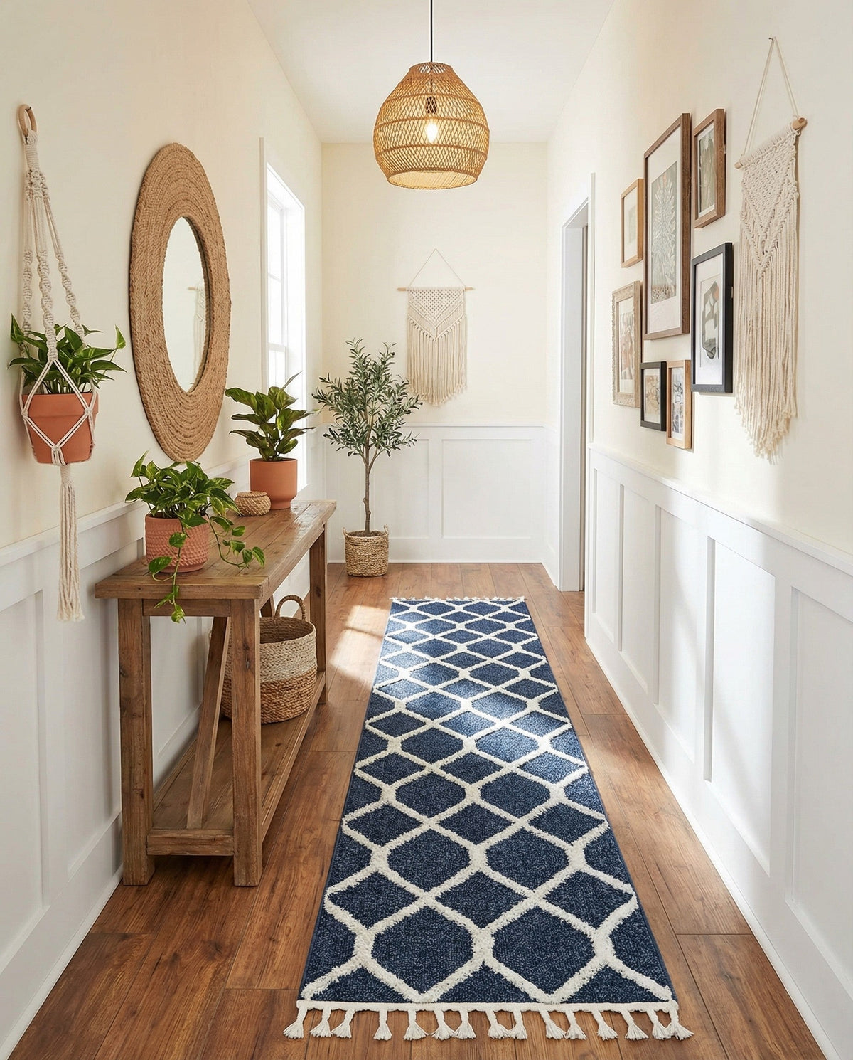 Sahara Chic Collection Area Rug -  Tuareg Runner Blue  lifestyle 174