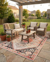 Patio Heritage Collection Area Rug -  Meadow Rectangle Multi  lifestyle 3
