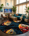 Seaside Haven Rugs Collection Area Rug -  Harbor Round Multi  lifestyle 58