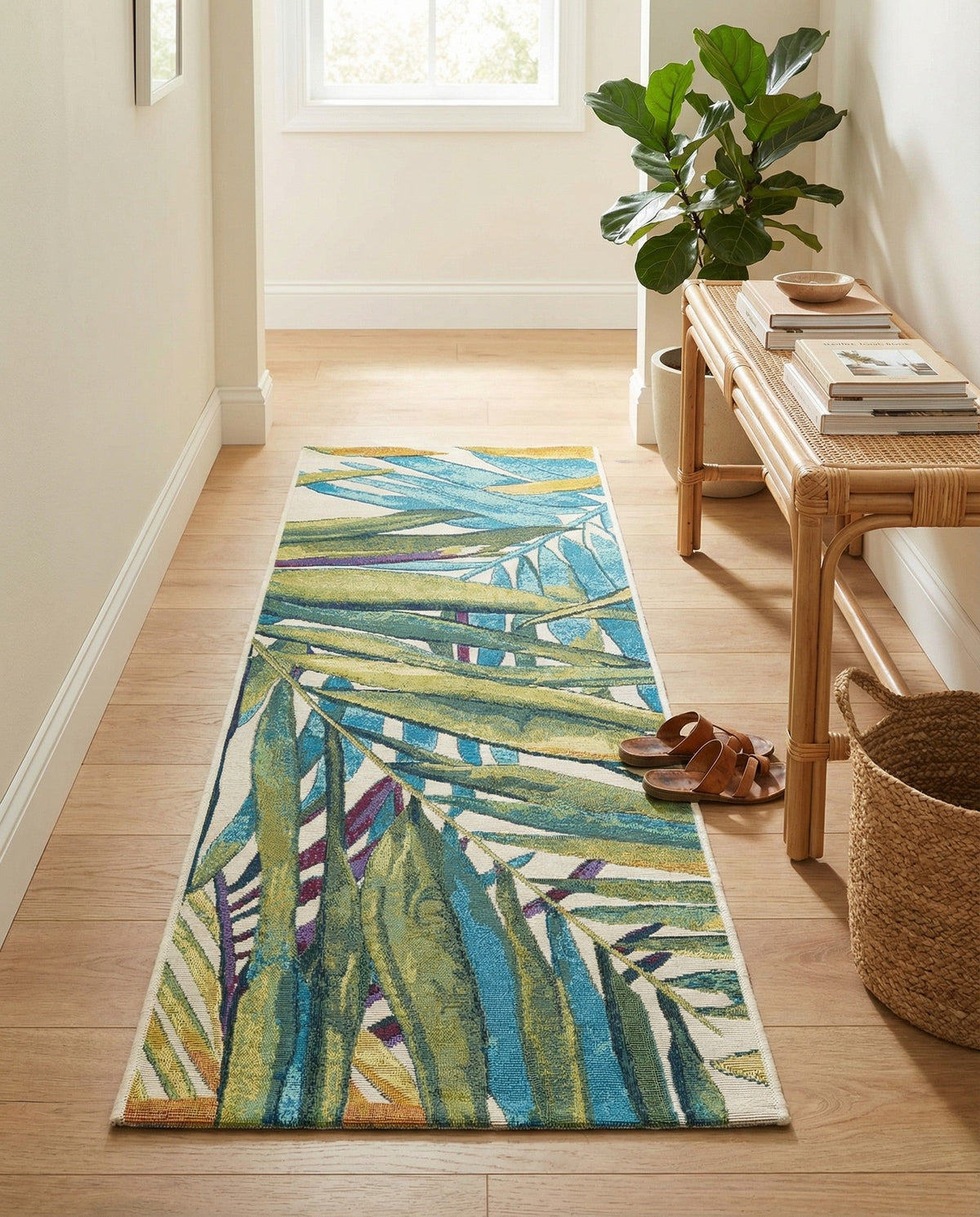 Seaside Blooms Collection Area Rug -  Arcadia Runner Multi  lifestyle 97