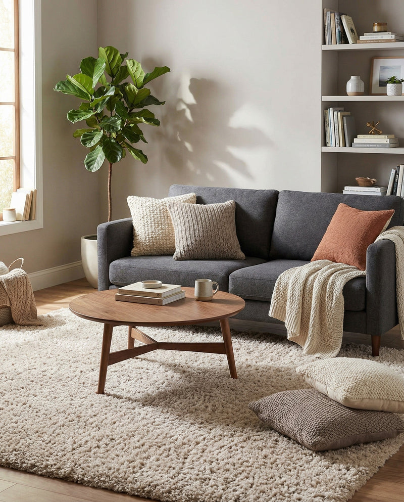 Eternal Plush Oasis Collection Area Rug -  Tranquility (Linen) Rectangle Linen  lifestyle 6
