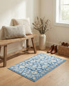 Charleston Elegance Collection Area Rug -  Seaport (Blue) Rectangle Blue  lifestyle 18