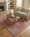 Patio Heritage Collection Area Rug -  Charleston (Rust Red) Rectangle Rust Red  lifestyle 10
