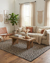 Savannah Threads Collection Area Rug -  Thar Rectangle Black and Ivory  lifestyle 17